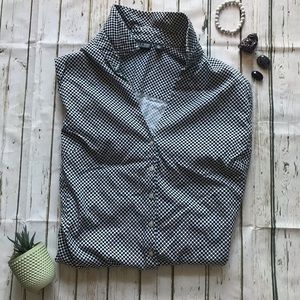 New York and Company Polka Dot Button Down